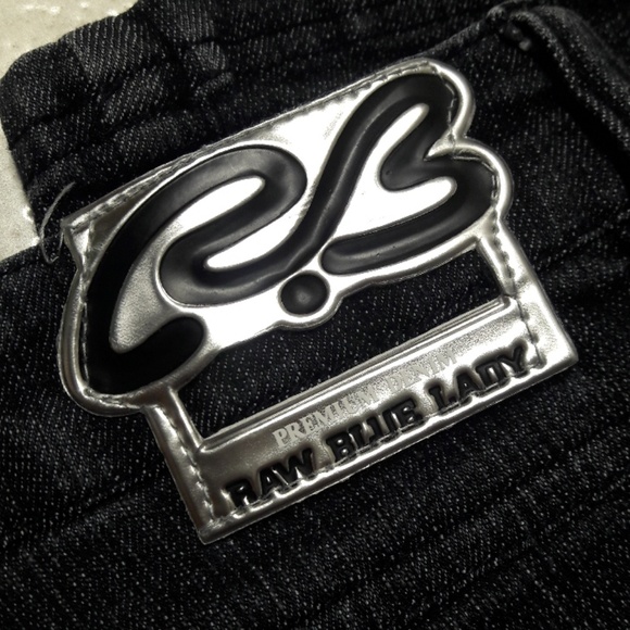 Raw Blue Lady Jeans Silver & Black Skeleton - Picture 5 of 7